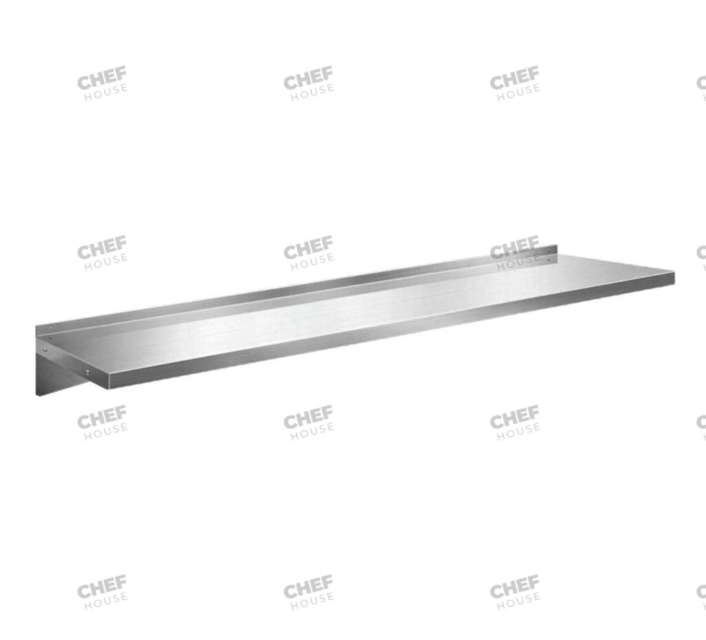Stainless Steel Solid/Flat Wall Shelf, 1800x300mm Deep