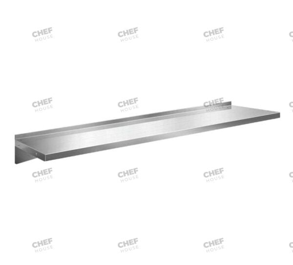 Stainless Steel Solid/Flat Wall Shelf, 1800x300mm Deep
