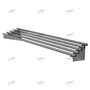 Stainless Steel Pipe Wall Shelf, 1100x300mm Deep