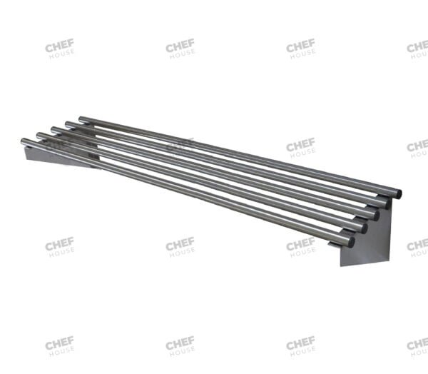 Stainless Steel Pipe Wall Shelf, 1500x300mm Deep
