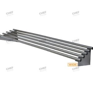 Stainless Steel Pipe Wall Shelf, 1500x450mm Deep