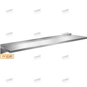 Stainless Steel Solid/Flat Wall Shelf, 1800x450mm Deep