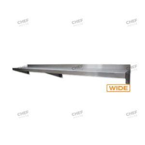 Stainless Steel Solid/Flat Wall Shelf, 2100x450mm Deep