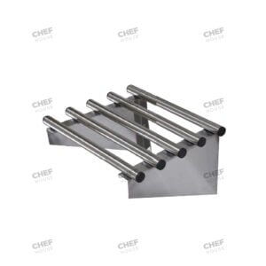 Stainless Steel Pipe Wall Shelf, 300x300mm Deep