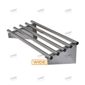 Stainless Steel Pipe Wall Shelf, 900x450mm Deep