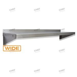 Stainless Steel Solid/Flat Wall Shelf, 1500x450mm Deep