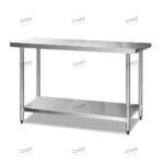 Commercial Stainless Steel Flat Bench, 1524x610 x 900mm High