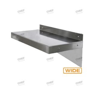 Stainless Steel Solid/Flat Wall Shelf, 600x450mm Deep
