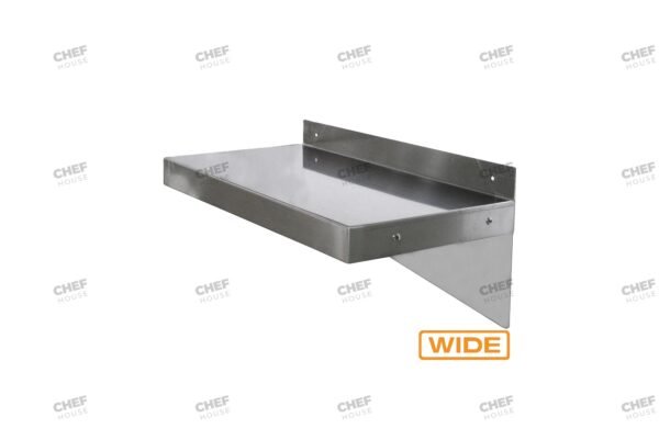 Stainless Steel Solid/Flat Wall Shelf, 600x450mm Deep