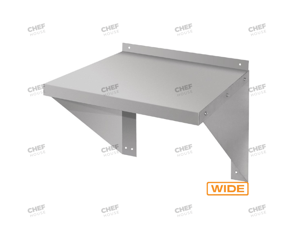 Stainless Steel Solid/Flat Wall Shelf, 450x450mm Deep