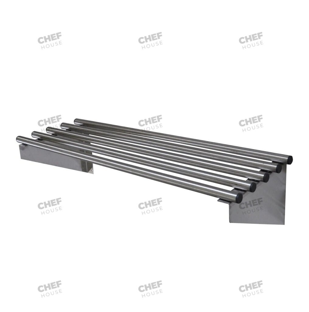 Stainless Steel Pipe Wall Shelf, 900x300mm Deep