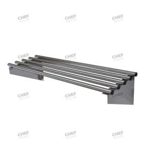 Stainless Steel Pipe Wall Shelf, 900x300mm Deep