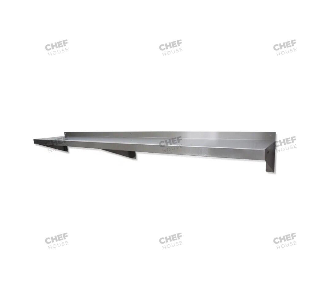 Stainless Steel Solid/Flat Wall Shelf, 1829x356mm Deep