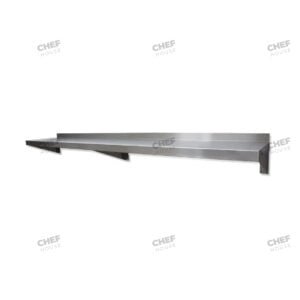 Stainless Steel Solid/Flat Wall Shelf, 1829x356mm Deep