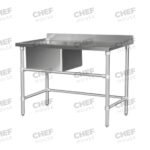 Single Left Bowl Stainless Steel Sink Bench, 1200x600 x 900mm high