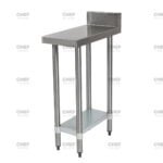 Commercial Stainless Steel Splashback Bench, 300x600 x 900mm High