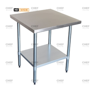 Commercial Stainless Steel Wide Flat Bench, 915x915 x 900mm High