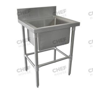 Single Bowl Utility Stainless Steel Sink, 665x610 x 900mm high