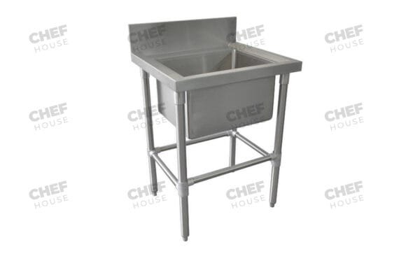 Single Bowl Utility Stainless Steel Sink, 665x610 x 900mm high