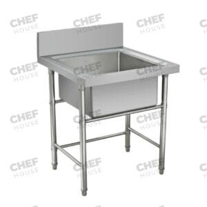 Single Bowl Utility Stainless Steel Sink, 600x600 x 900mm high
