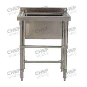 Single Bowl Utility Stainless Steel Sink, 665x450 x 900mm high