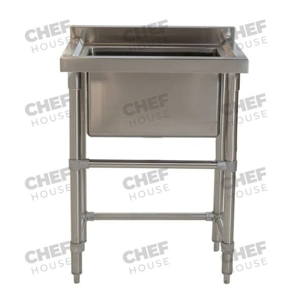Single Bowl Utility Stainless Steel Sink, 665x450 x 900mm high