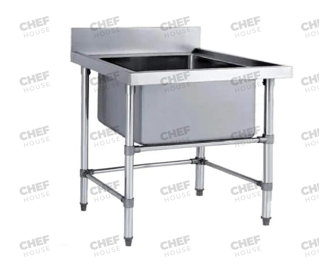 Single Bowl Utility/Trough Stainless Steel Sink, 850x700 x 900mm high