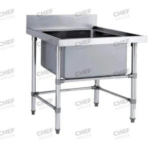 Single Bowl Utility/Trough Stainless Steel Sink, 850x700 x 900mm high