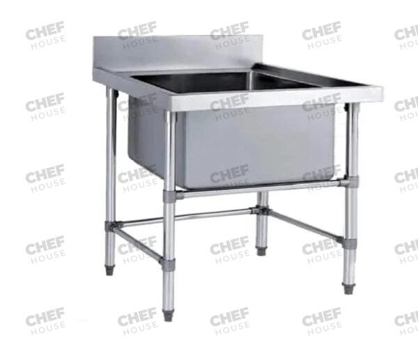 Single Bowl Utility/Trough Stainless Steel Sink, 850x700 x 900mm high