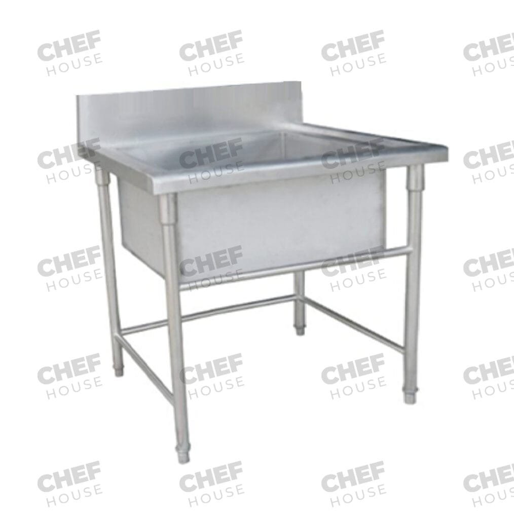 Single Bowl Utility/Trough Stainless Steel Sink, 900x600 x 900mm high