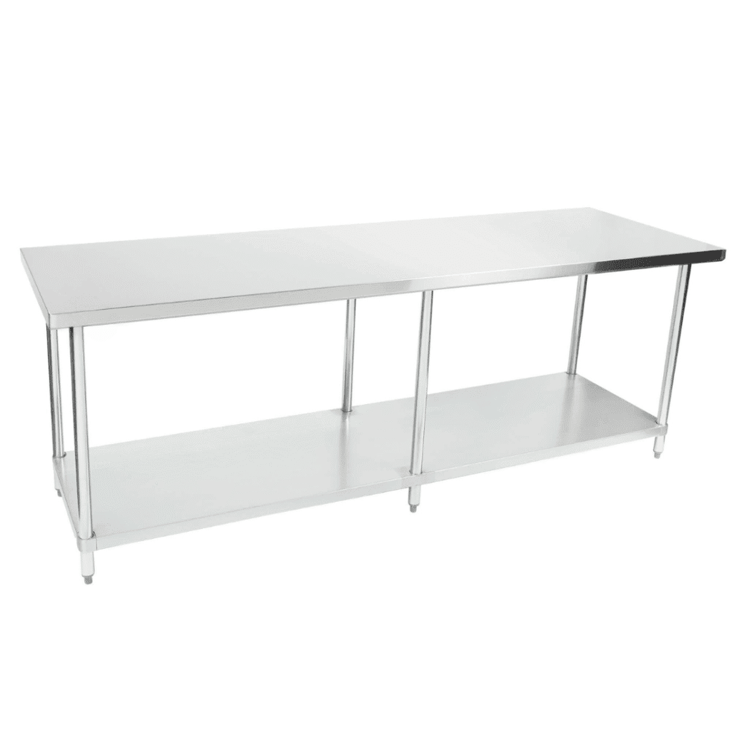 Commercial Stainless Steel Flat Bench, 2100×700 x 900mm High