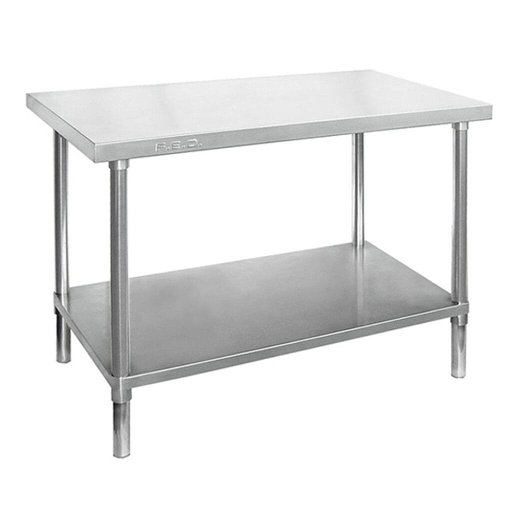 Commercial Stainless Steel Flat Bench, 1500×700 x 900mm High