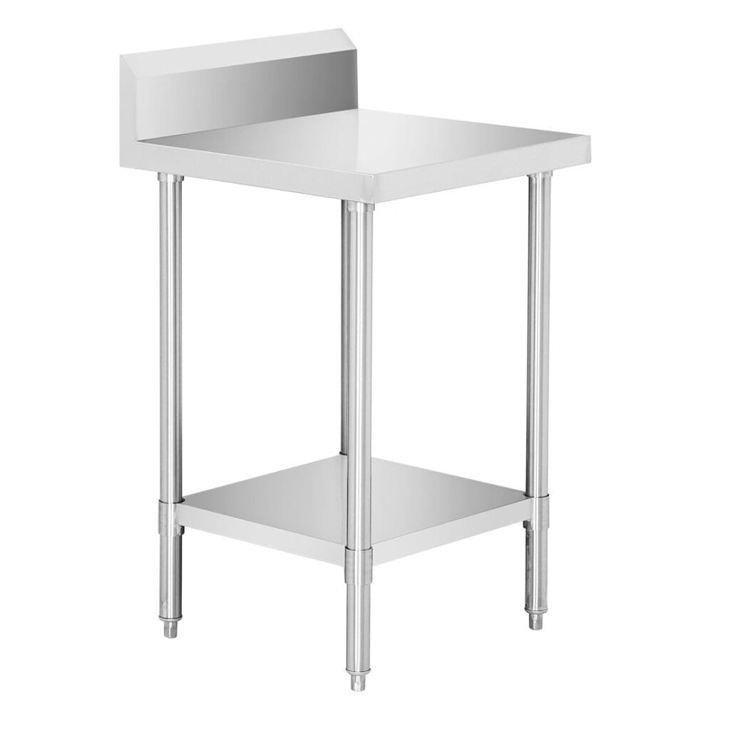 Commercial Stainless Steel Splashback Bench, 600×600 x 900mm High