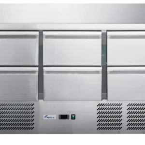 FED-X Six Drawer Compact Workbench Fridge - XGNS1300-6D