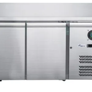 FED-X Stainless Steel Two Door Bench Freezer - XUB7F13S2V