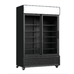 Thermaster Two Sliding Glass Door Colourbond Upright Drink Fridge Black - LG-1000SDBP