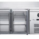 FED-X Two Glass Door Bench Fridge Stainless Steel - XUB6C13G2V