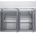 FED-X Three Glass Door Bench Fridge Stainless Steel - XUB6C18G3V