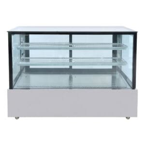 Bonvue Black Trim Square Glass Cake Display 2 Shelves - SSU150-2XB