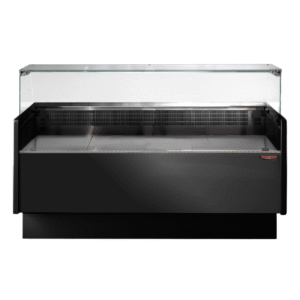 Tecnodom Serie MR80 Black 1520mm Wide Deli Display with Storage and Castors - TDMR-0815B