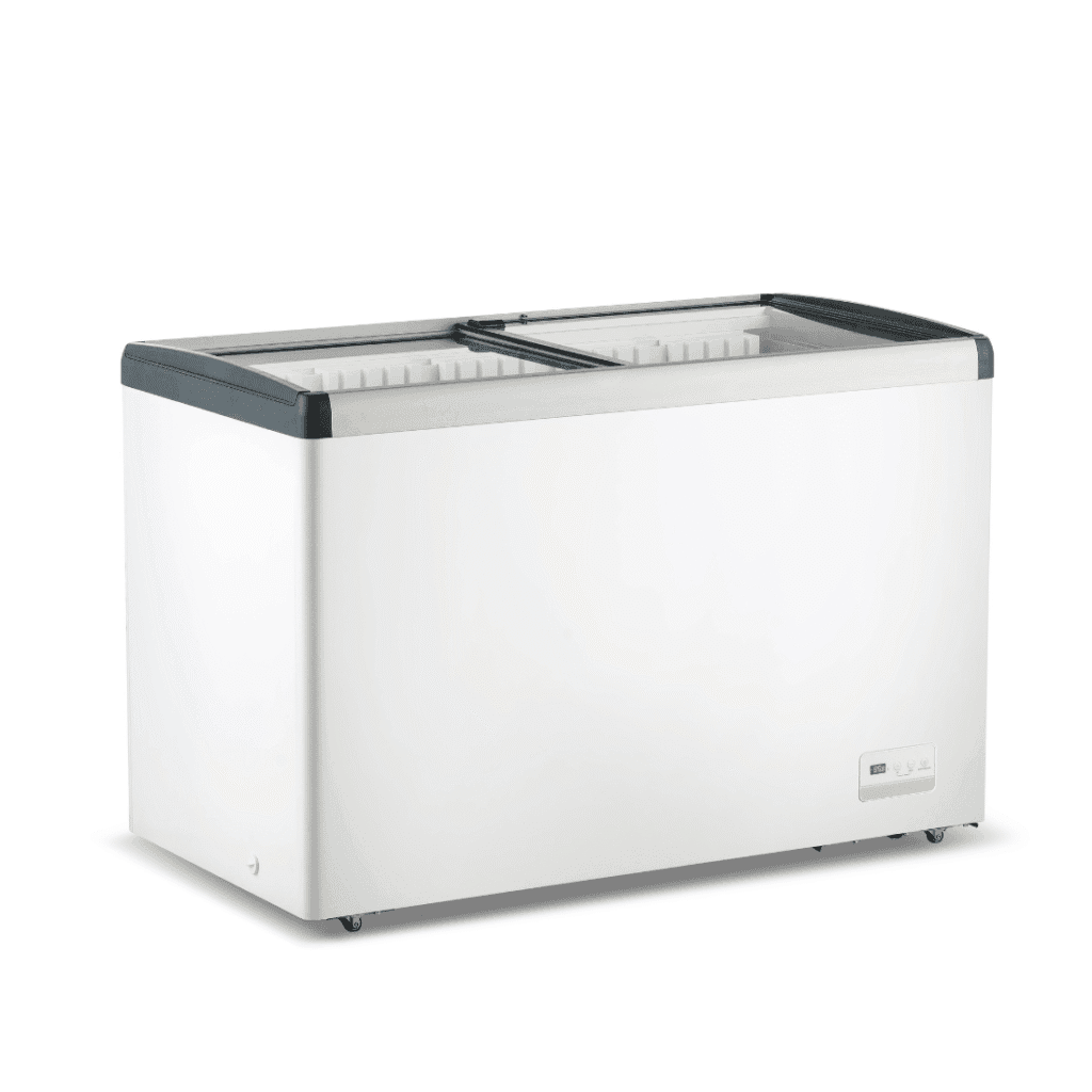 Thermaster 396L Chest Freezer with Flat Glass Sliding Lids - WD396G